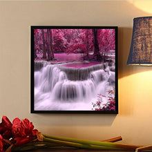 Charger l&#39;image dans la galerie, Chute d’eau - diamant rond complet - 30x30cm
