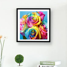 Charger l&#39;image dans la galerie, Rose - peinture en diamant complet - 30x30cm
