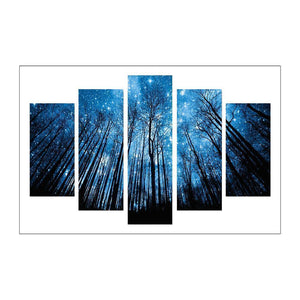 5pcs/set forest - peinture complète en diamant - 95x45cm