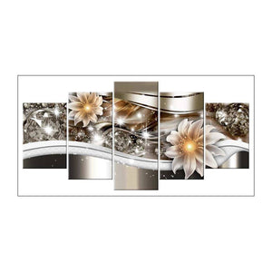 Fleur 5D bricolage perceuse complet diamant peinture 5-photos combinaison Kits cadeaux