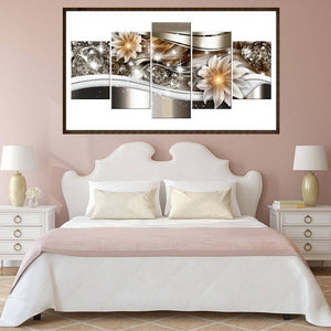 Fleur 5 - photos - diamant rond complet - 95x45cm