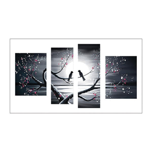 4pcs/set birds - peinture complète en diamant - 80x45cm