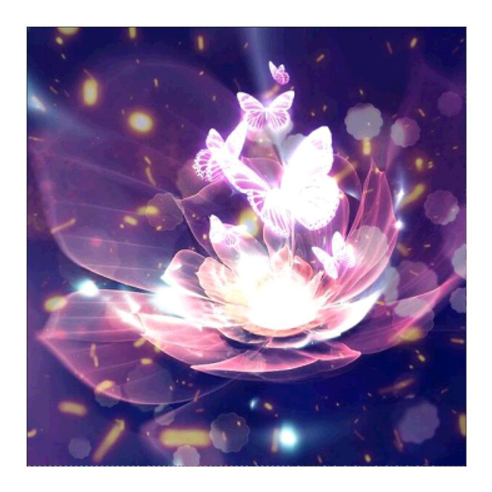 Papillon - diamant rond complet - 30x30cm