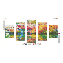 Charger l&#39;image dans la galerie, 5pcs/décor set - peinture en diamant ronde - 95x45cm
