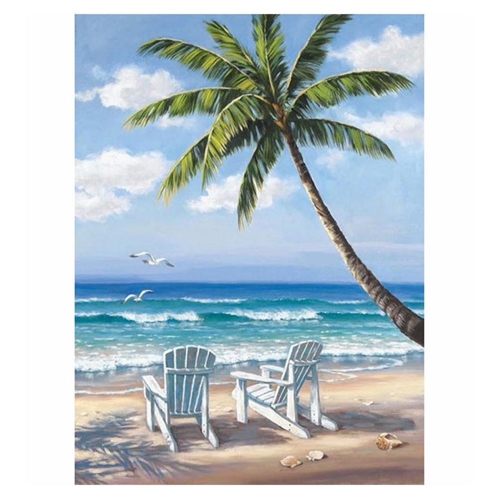 Cocotier - diamant rond complet - 30x40cm