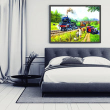 Charger l&#39;image dans la galerie, Train - peinture en diamant complet - 40x30cm
