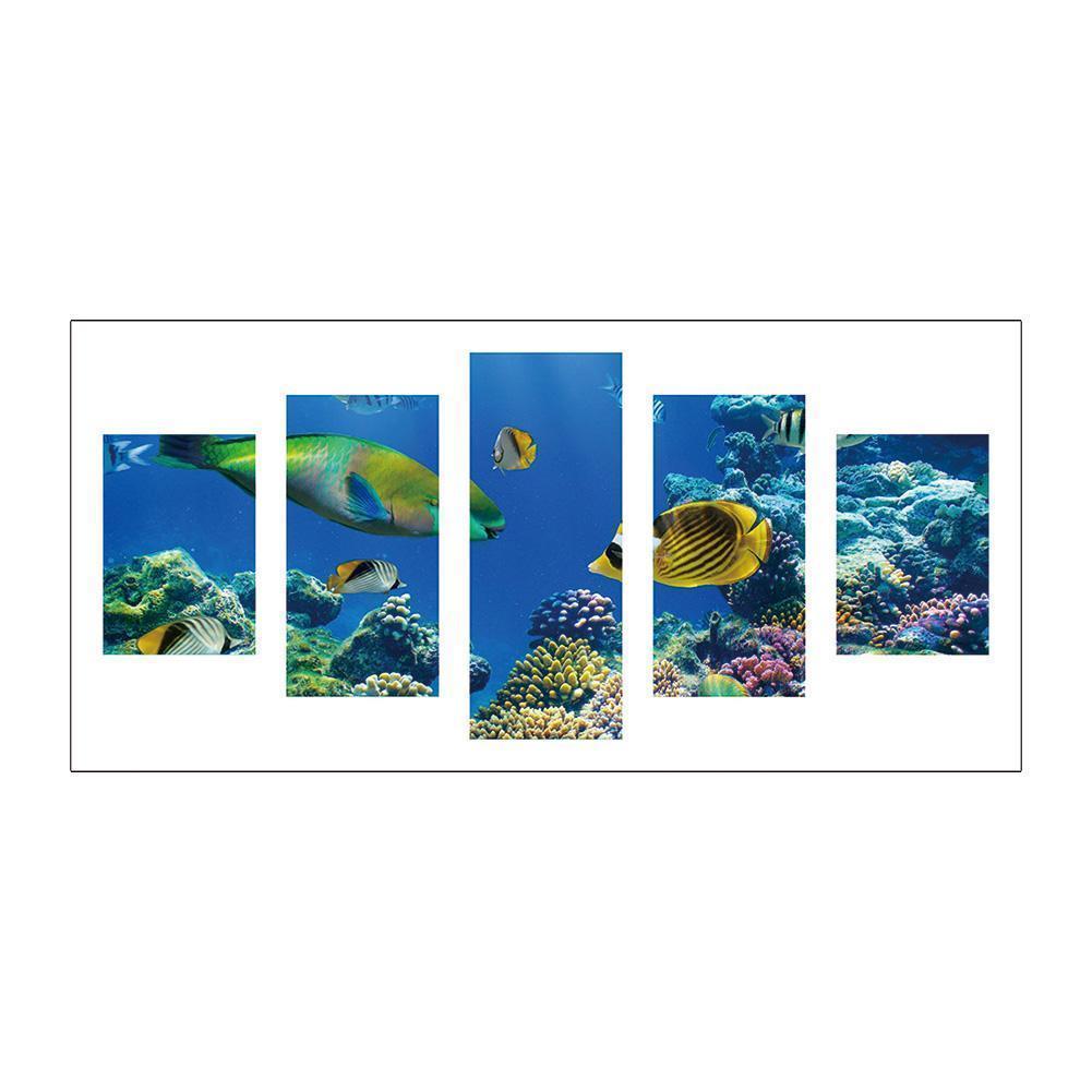 Organisme marin 5 - photos - diamant rond complet - 95x45cm