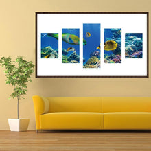 Charger l&#39;image dans la galerie, Organisme marin 5 - photos - diamant rond complet - 95x45cm
