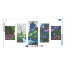 Charger l&#39;image dans la galerie, 5pcs/paysage d’ensemble - peinture complète de diamant - 95x45cm
