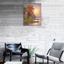 Charger l&#39;image dans la galerie, Arbre de riverside - diamant rond complet - 25x30cm
