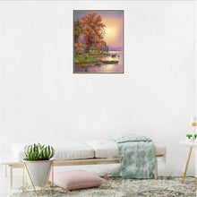 Charger l&#39;image dans la galerie, Arbre de riverside - diamant rond complet - 25x30cm
