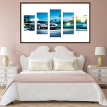 Charger l&#39;image dans la galerie, 5pcs/set car - peinture en diamant ronde - 95x45cm
