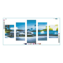 Charger l&#39;image dans la galerie, 5pcs/set car - peinture en diamant ronde - 95x45cm
