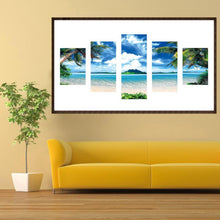 Charger l&#39;image dans la galerie, 5pcs/set seaside - peinture en diamant ronde - 95x45cm
