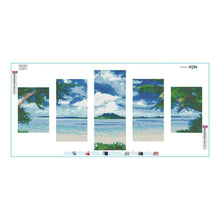 Charger l&#39;image dans la galerie, 5pcs/set seaside - peinture en diamant ronde - 95x45cm
