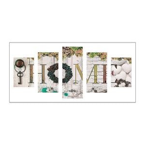 5pcs/set home - peinture en diamant ronde - 95x45cm