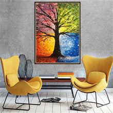 Charger l&#39;image dans la galerie, Arbre coloré - diamant rond complet - 30x40cm

