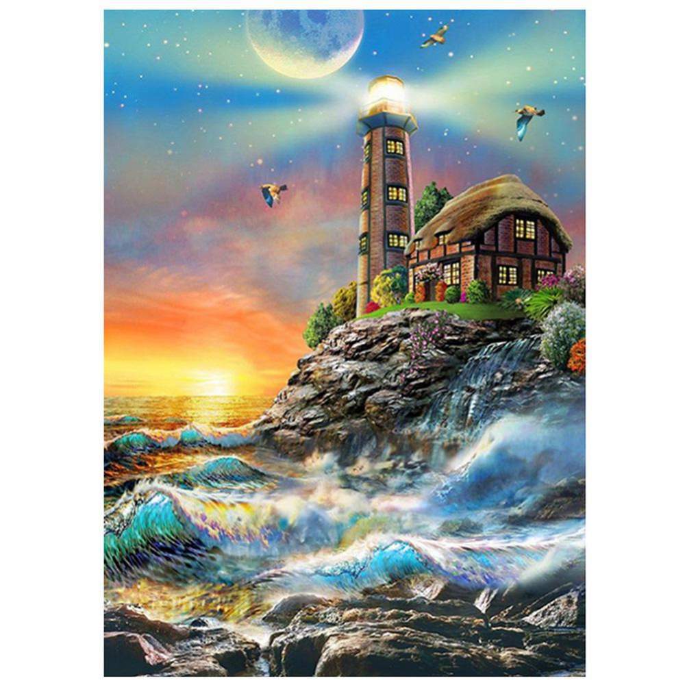 Phare - diamant rond complet - 30x40cm