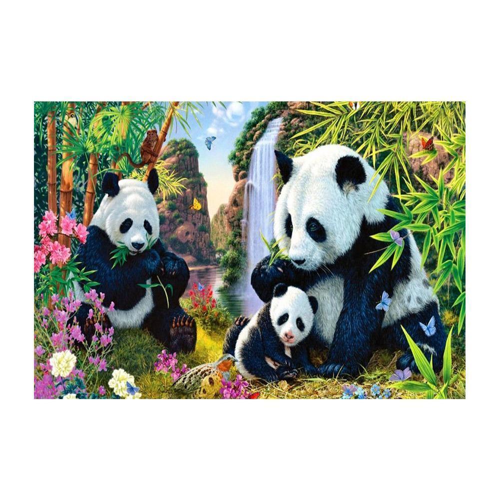 Panda mignon - peinture complète de diamant - 40x30cm