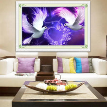 Charger l&#39;image dans la galerie, Oiseau volant - diamant rond complet - 40x30cm
