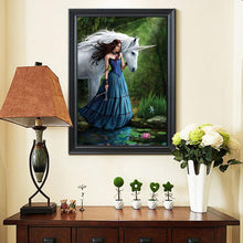 Charger l&#39;image dans la galerie, Cheval de déesse - diamant rond complet - 40x30cm
