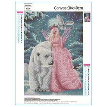 Charger l&#39;image dans la galerie, Ours polaire de beauté - peinture complète de diamant - 30x40cm
