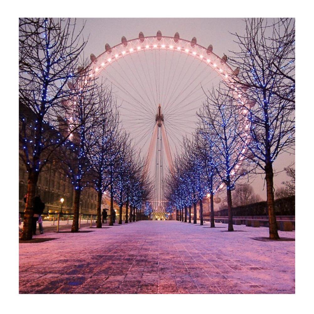 Roue romantique de ferris - diamant rond complet - 30x30cm