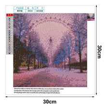 Charger l&#39;image dans la galerie, Roue romantique de ferris - diamant rond complet - 30x30cm
