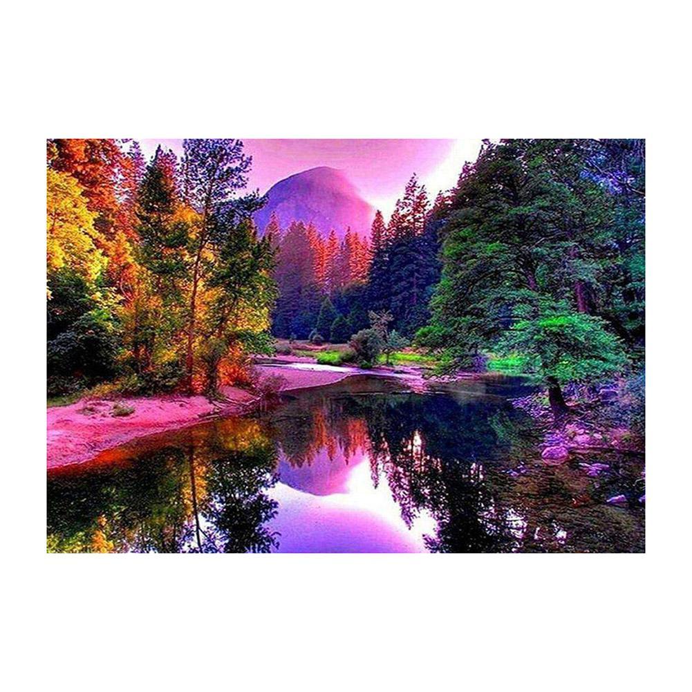 Paysage romantique - peinture en diamant complet - 40x30cm