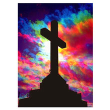 Charger l&#39;image dans la galerie, Croix - diamant rond complet - 30x40cm
