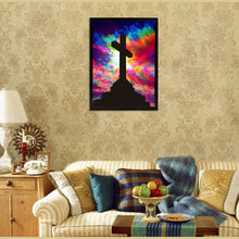 Charger l&#39;image dans la galerie, Croix - diamant rond complet - 30x40cm
