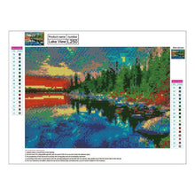 Charger l&#39;image dans la galerie, Forêt de lac - peinture complète de diamant - 40x30cm
