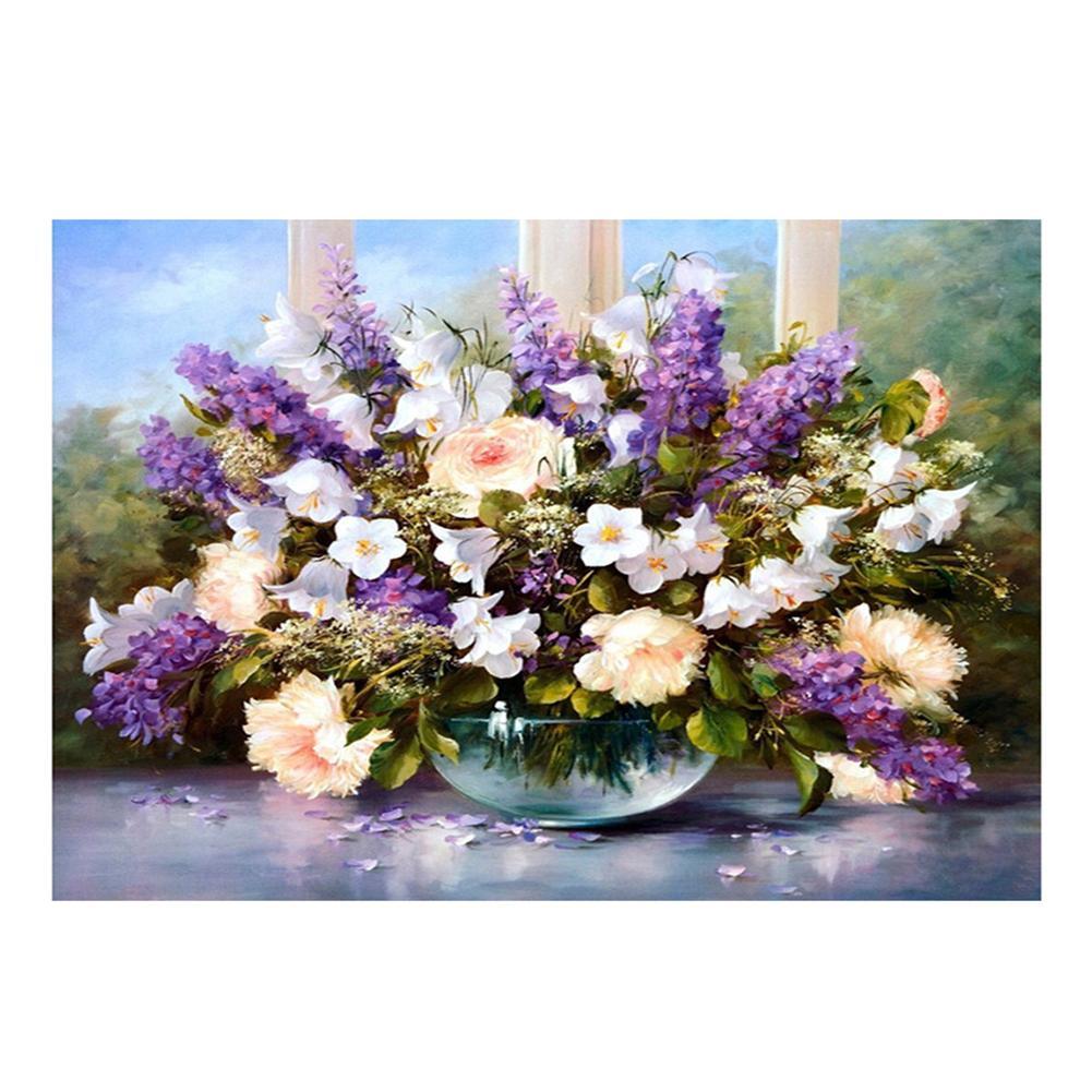 Pot de fleurs - diamant rond complet - 40x30cm