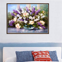 Charger l&#39;image dans la galerie, Pot de fleurs - diamant rond complet - 40x30cm
