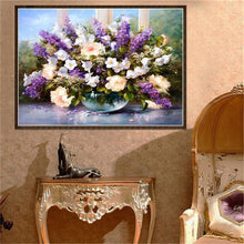 Charger l&#39;image dans la galerie, Pot de fleurs - diamant rond complet - 40x30cm
