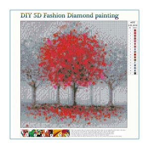 Arbre - peinture en diamant complet - 30x30cm