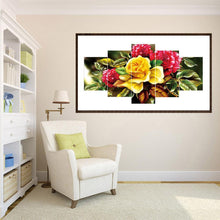 Charger l&#39;image dans la galerie, Fleurs 5pcs - peinture complète de diamant - 95x45cm
