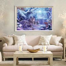 Charger l&#39;image dans la galerie, Loup de neige - peinture complète de diamant - 30x40cm
