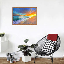 Charger l&#39;image dans la galerie, Plage dans le soleil couchant - peinture complète de diamant - 30x40cm
