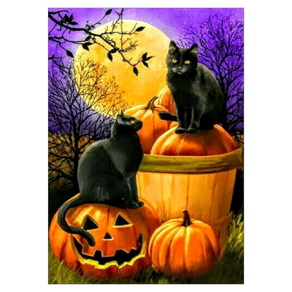 Halloween ?aiguille - diamant rond complet - 40x30cm