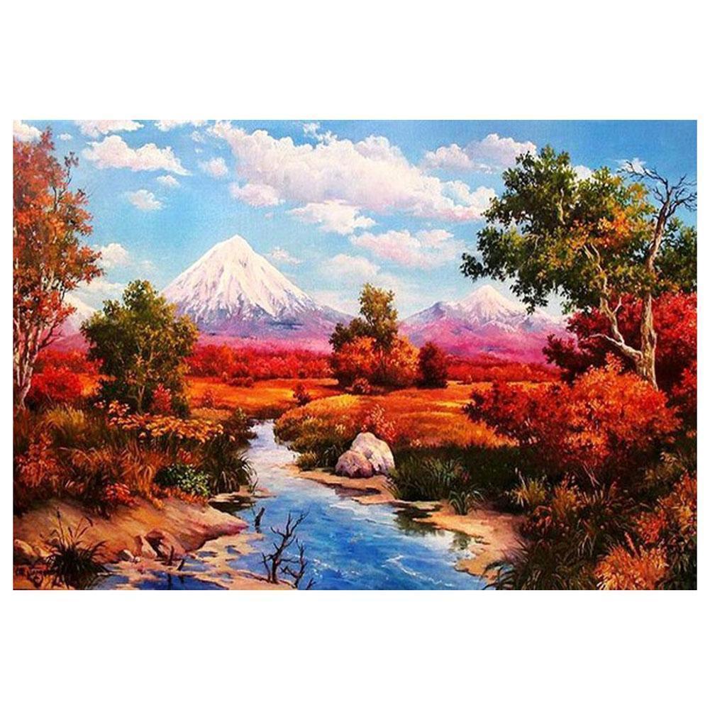 Paysage coloré - peinture en diamant complet - 40x30cm