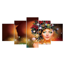 Charger l&#39;image dans la galerie, 5pcs/set beauty - peinture en diamant ronde - 95x45cm
