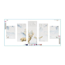 Charger l&#39;image dans la galerie, 5pcs/set faon - peinture en diamant ronde - 95x45cm
