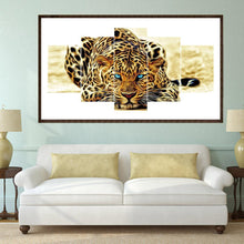 Charger l&#39;image dans la galerie, 5pcs/set leopard - peinture en diamant ronde - 95x45cm
