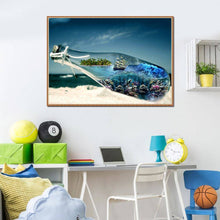 Charger l&#39;image dans la galerie, Bouteille de mer - diamant rond complet - 30x40cm
