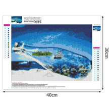 Charger l&#39;image dans la galerie, Bouteille de mer - diamant rond complet - 30x40cm
