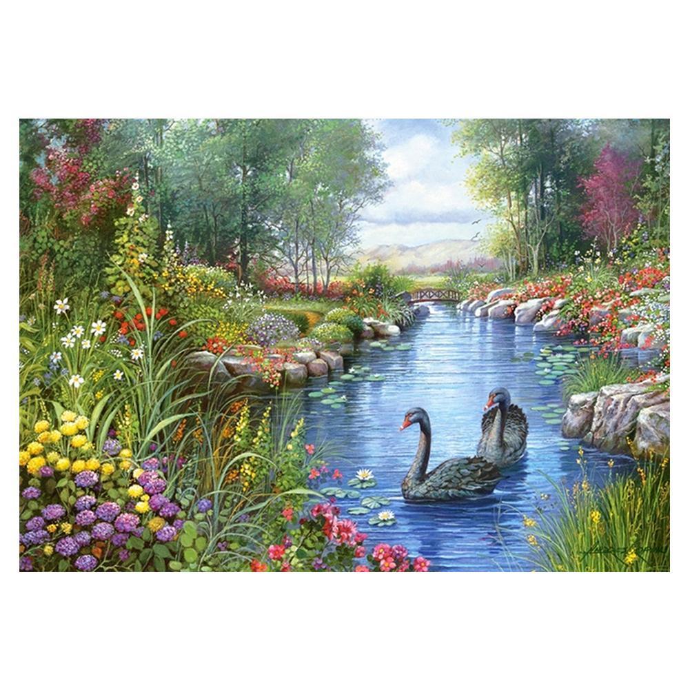 Rivière - peinture diamant pleine - 30x40cm