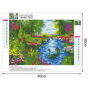 Rivière - peinture diamant pleine - 30x40cm