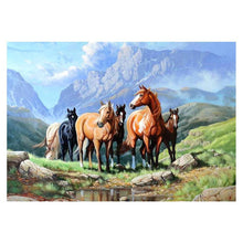 Charger l&#39;image dans la galerie, Chevaux - peinture en diamant complet - 30x40cm

