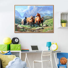 Charger l&#39;image dans la galerie, Chevaux - peinture en diamant complet - 30x40cm
